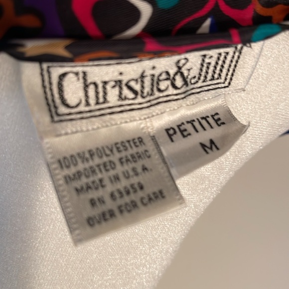 Vintage Christie and Jill medium petite cap sleeve top 24-138 - Picture 4 of 6
